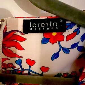 Red and Blue Floral Shoulder Bag